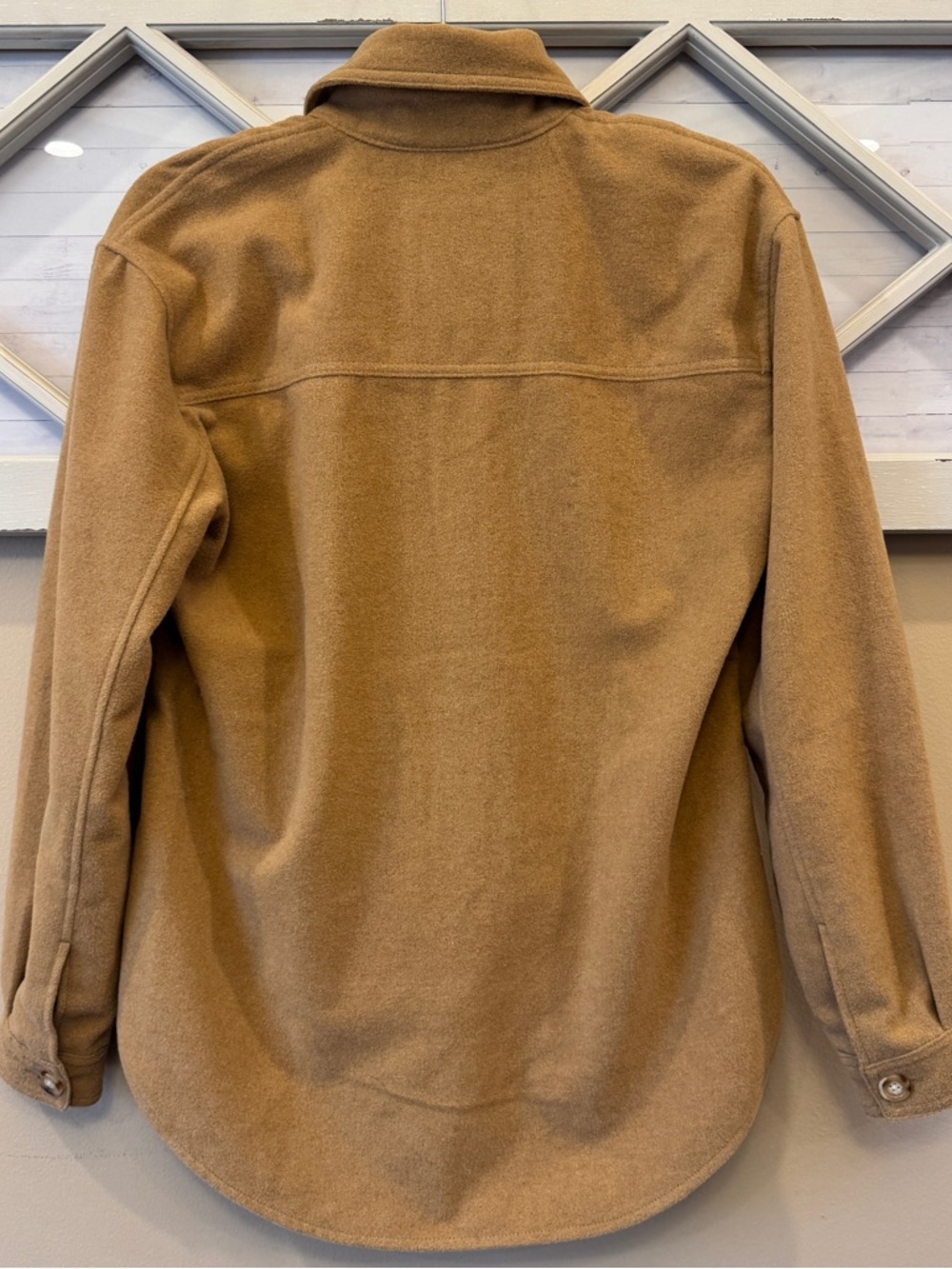 Abercrombie & Fitch Women’s Camel Button Up Shacket Sz S - Picture 4 of 8
